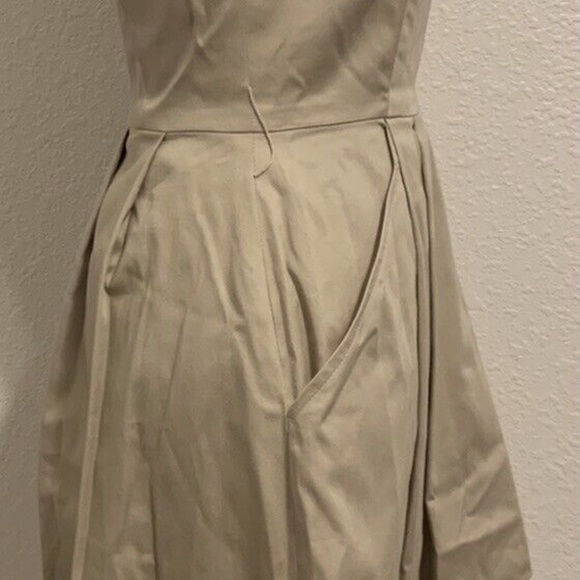 White House Black Market Tan Princess Rockabilly Sun Dress Women's Size 00 - Picture 4 of 14